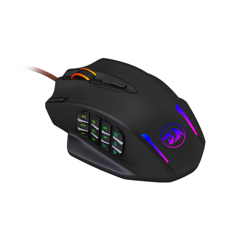 REDRAGON IMPACT 12400DPI MMO Gaming Mouse - Black