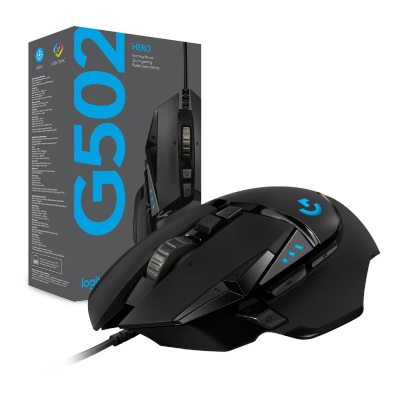 Logitech G502 HERO 25k High Performance Black Wired Gaming Mouse