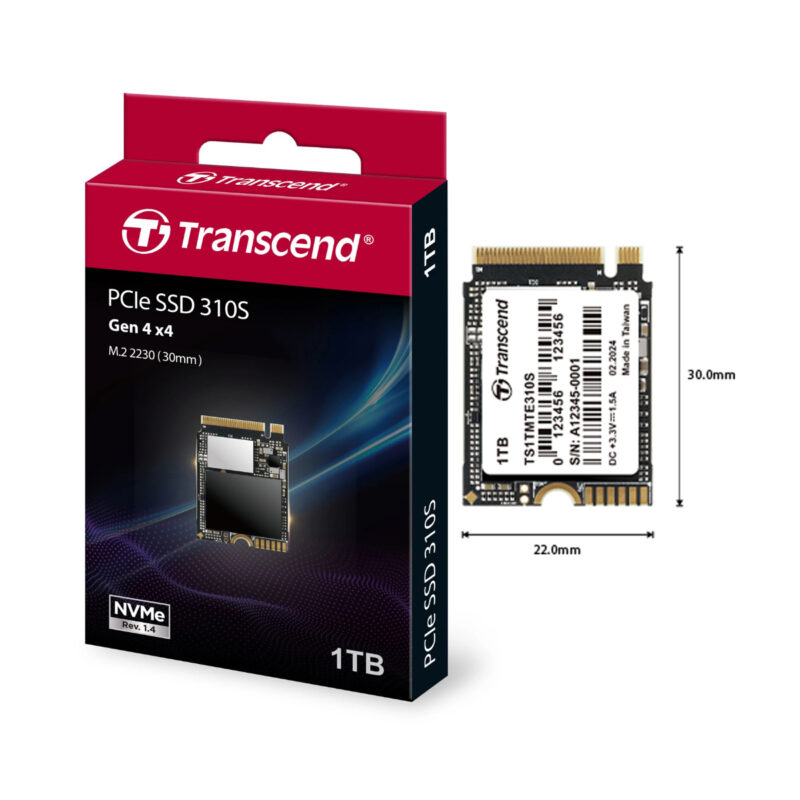 1TB Transcend 310S M.2 PCIe 4.0 NVMe 3D NAND Internal SSD