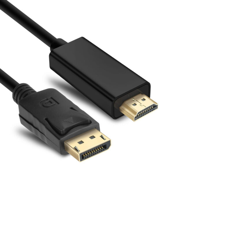 LinkQnet 1.8m 4K DisplayPort 1.2 Male to HDMI Male Cable