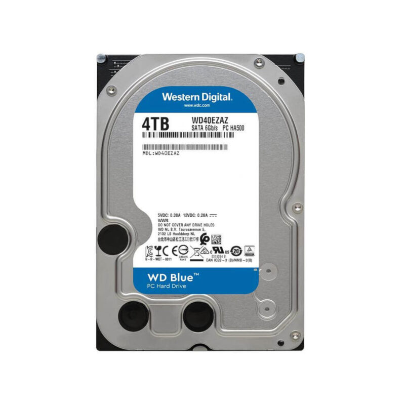 4TB Western-Digital Blue 5400rpm SATA 6Gb/s 256MB Cache 3.5" Internal Hard Drive