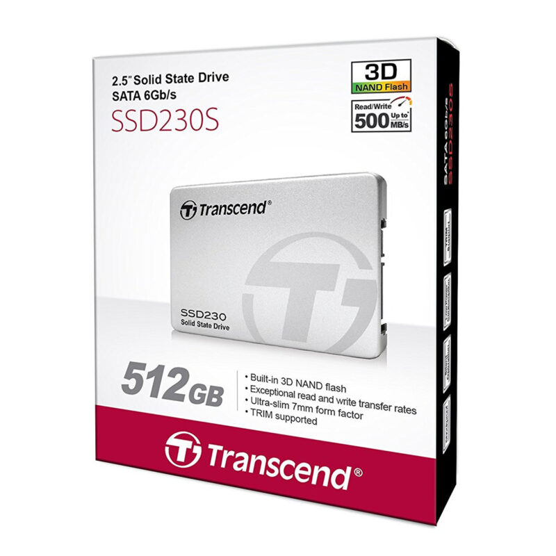 512GB Transcend SSD230 SATA III 6Gb/s 3D NAND 2.5" Solid State Drive