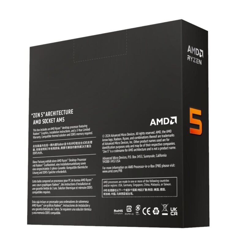 AMD Ryzen 5 9600X AM5 6-Core 3.9GHz Gaming Processor