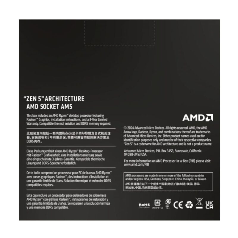 AMD Ryzen 5 9600X AM5 6-Core 3.9GHz Gaming Processor