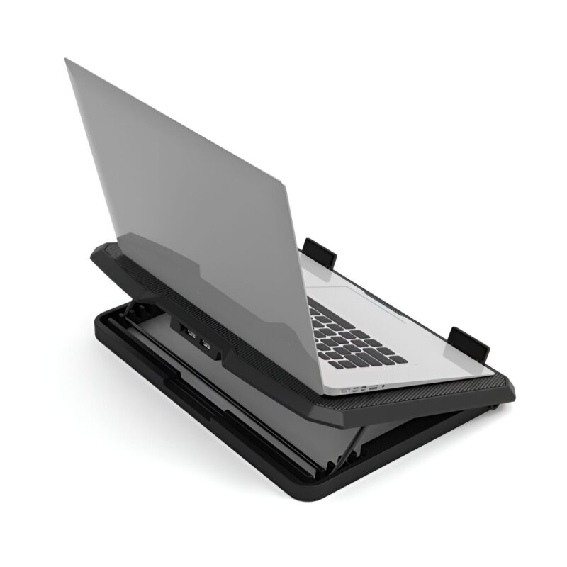 Port Ergonomic Notebook Cooler Pro, with Dual Fans and USB Ports