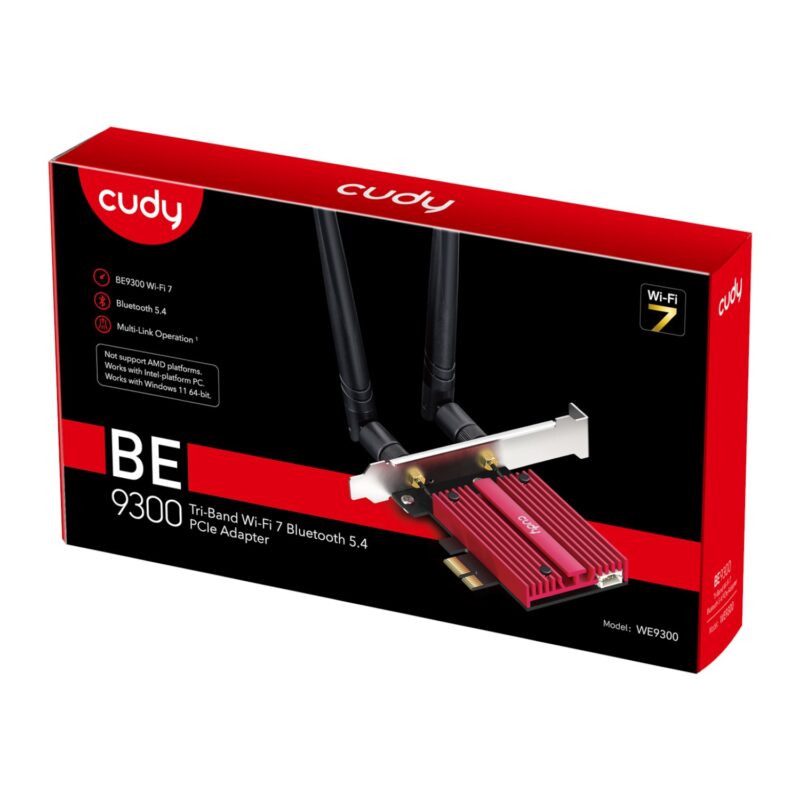 Cudy BE9300 Tri-Band Wi-Fi 7 | Bluetooth 5.4 PCIe Adapter