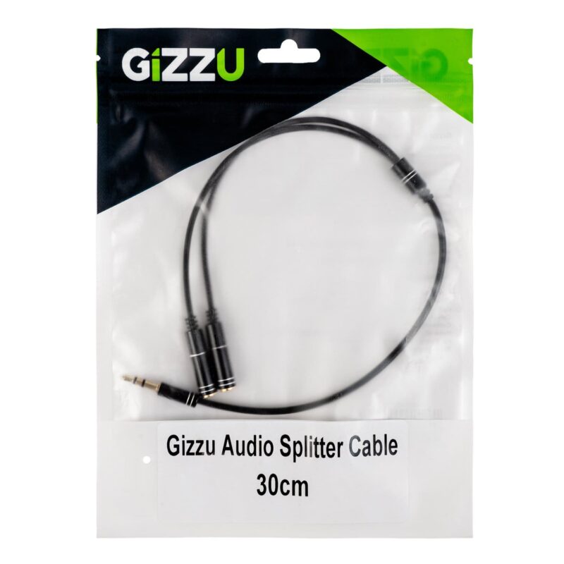 Gizzu 3-Pole Audio Splitter Cable - Black