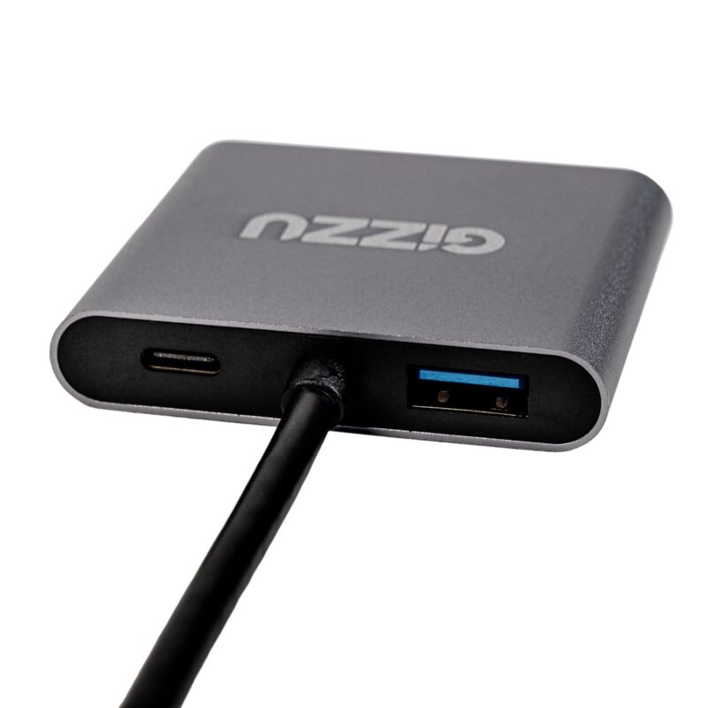 Gizzu 4-in-1 Type-C to Dual HDMI Hub