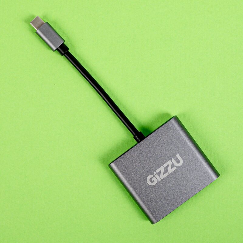 Gizzu 4-in-1 Type-C to Dual HDMI Hub