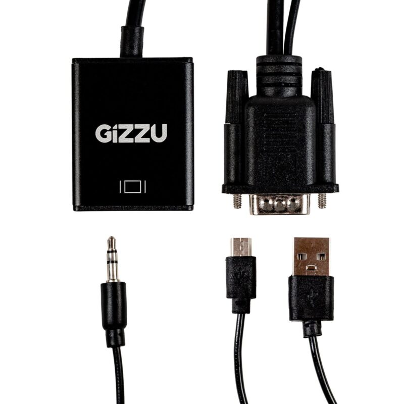 Gizzu 1080P VGA to HDMI Adapter with Audio