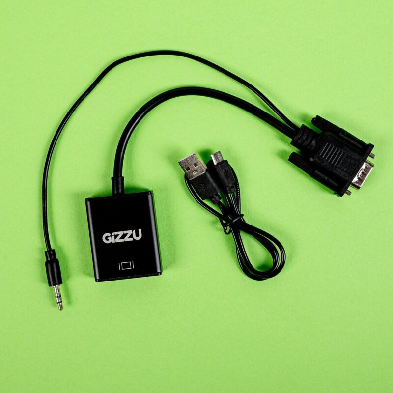 Gizzu 1080P VGA to HDMI Adapter with Audio