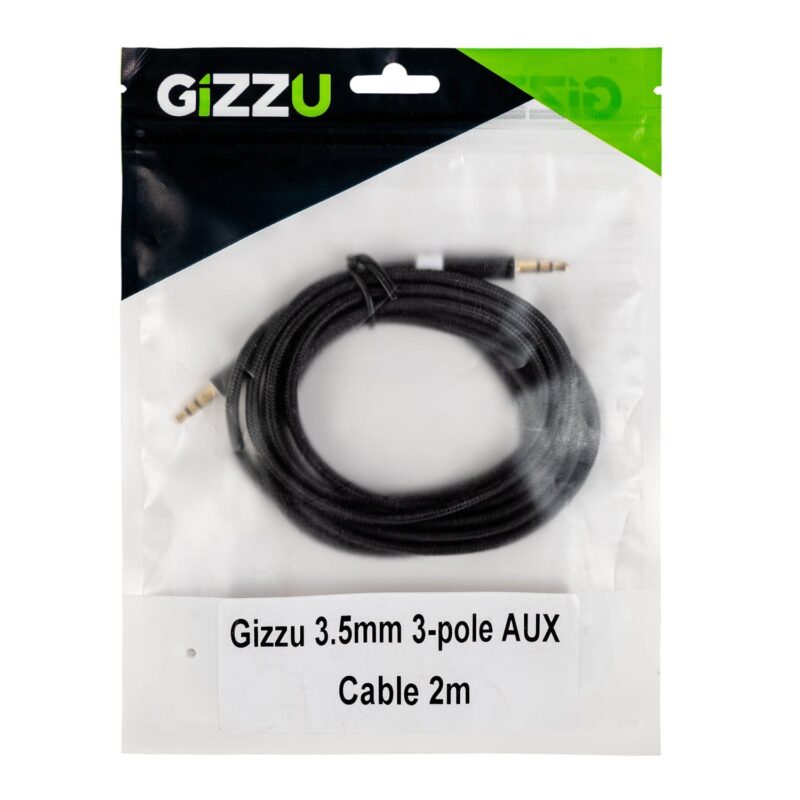 Gizzu 3.5mm AUX Cable 2m - Black