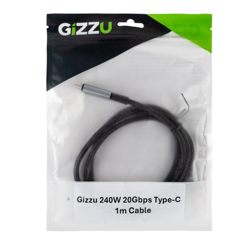 GIZZU 240W 20Gbps Type-C 2m Cable