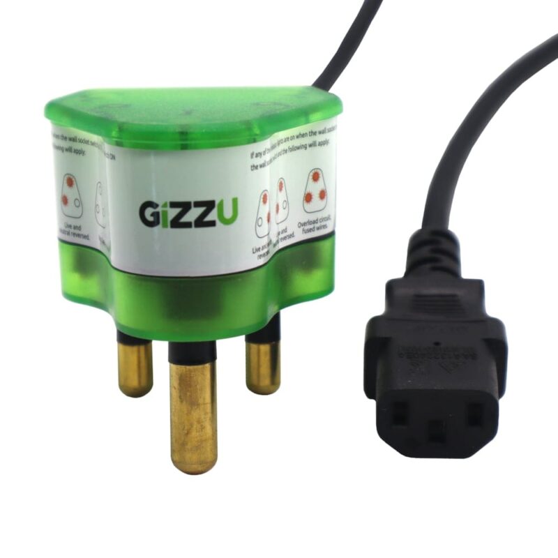 Gizzu Surge Protector 16A Kettle Plug Cable 1.5M