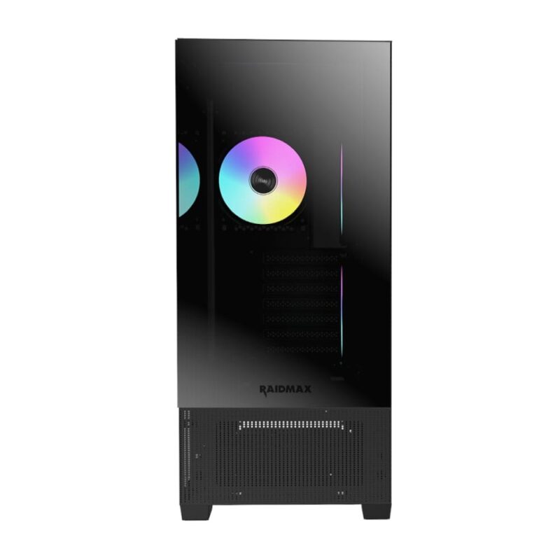 Raidmax I801 AIR CHROME E-ATX |ATX | Micro-ATX | Mini-ITX ARGB Mid-Tower Gaming Chassis - Black