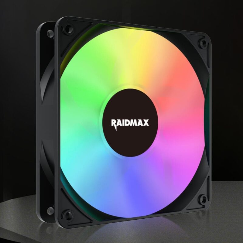 Raidmax NVX120FBDC4 120mm 3pin ARGB 4in1 Fan - Black