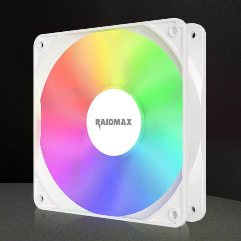 Raidmax NVX120FWDC4 120mm 3pin ARGB 4in1 Fan - White