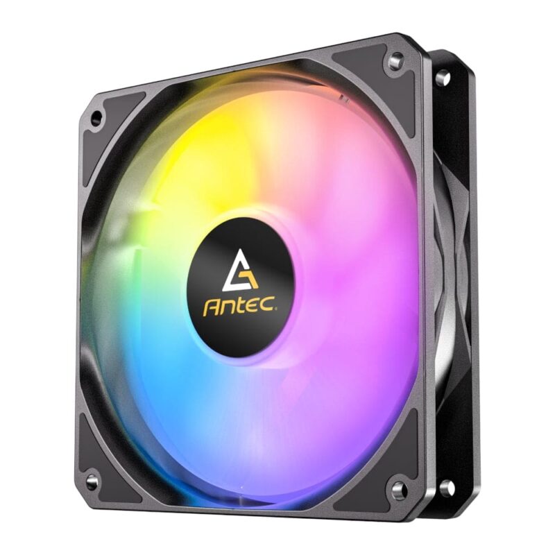 Antec P12 PWM 120mm ARGB Reverse Case Fan - Black