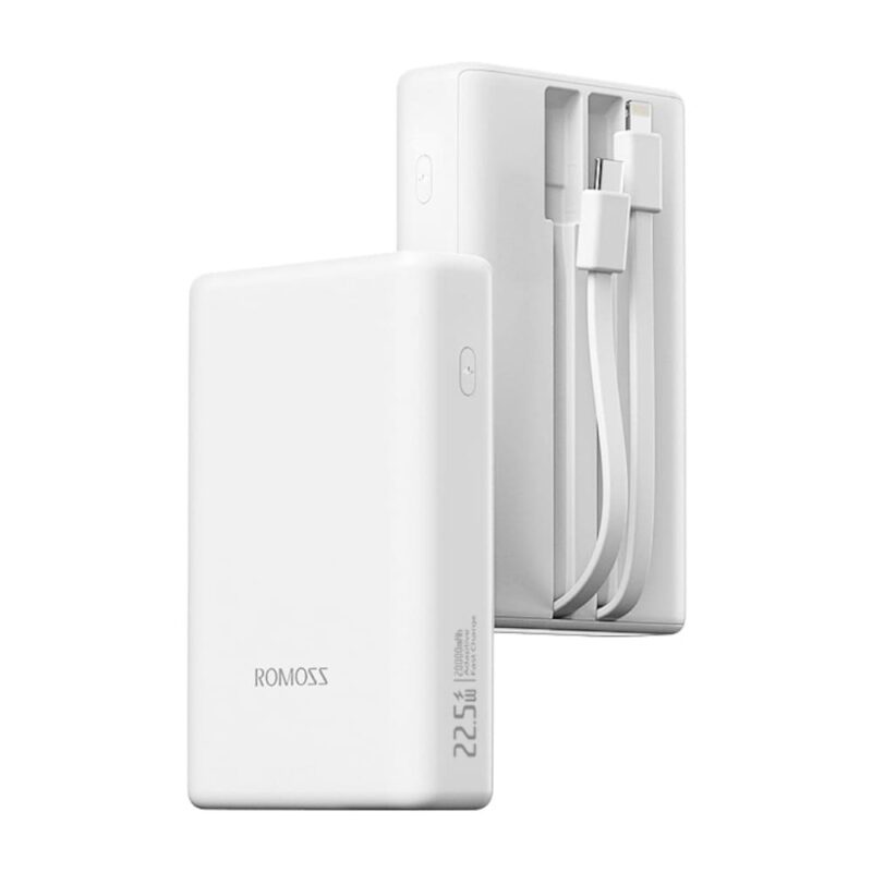 Romoss PAC20 20000mAh 22.5W Fast Charge Power Bank – White