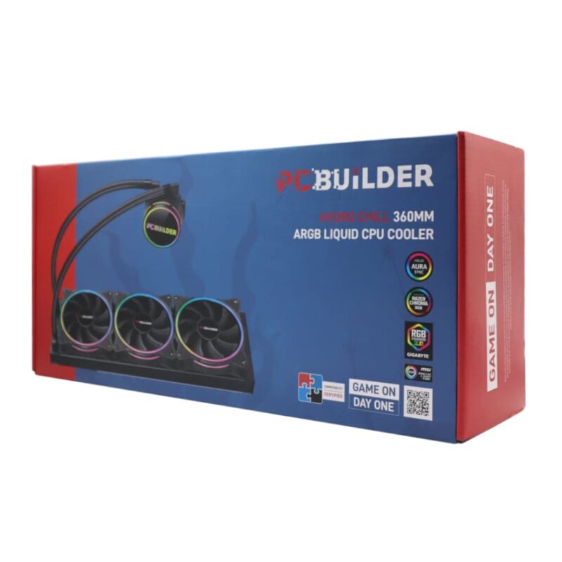 PCBuilder Hydro Chill 360MM AIO Liquid CPU Cooler ARGB