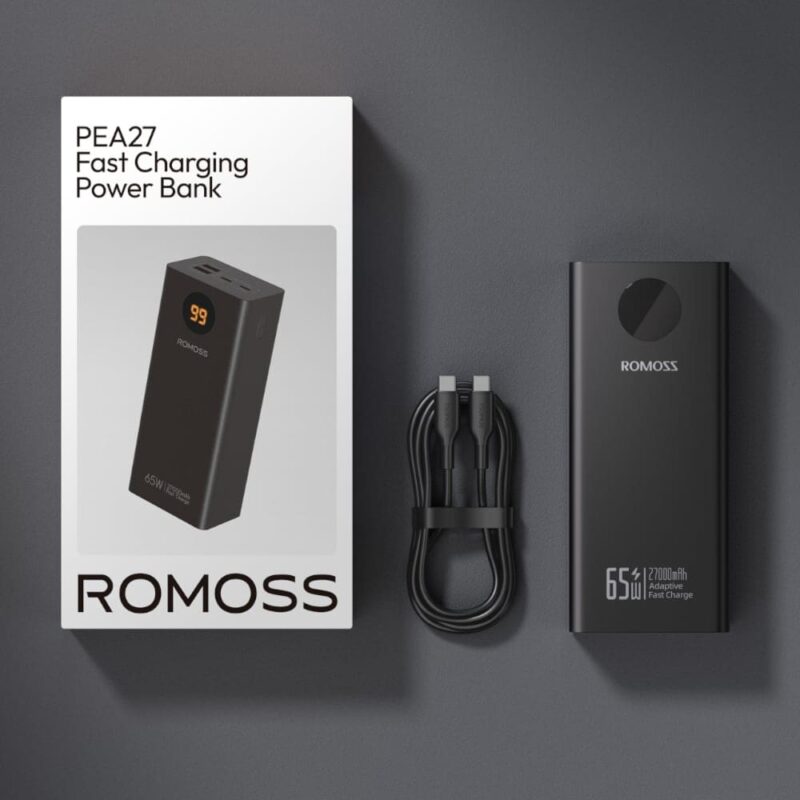 Romoss PEA27S Pro 27000mAh 65W Fast Charge Power Bank - Black