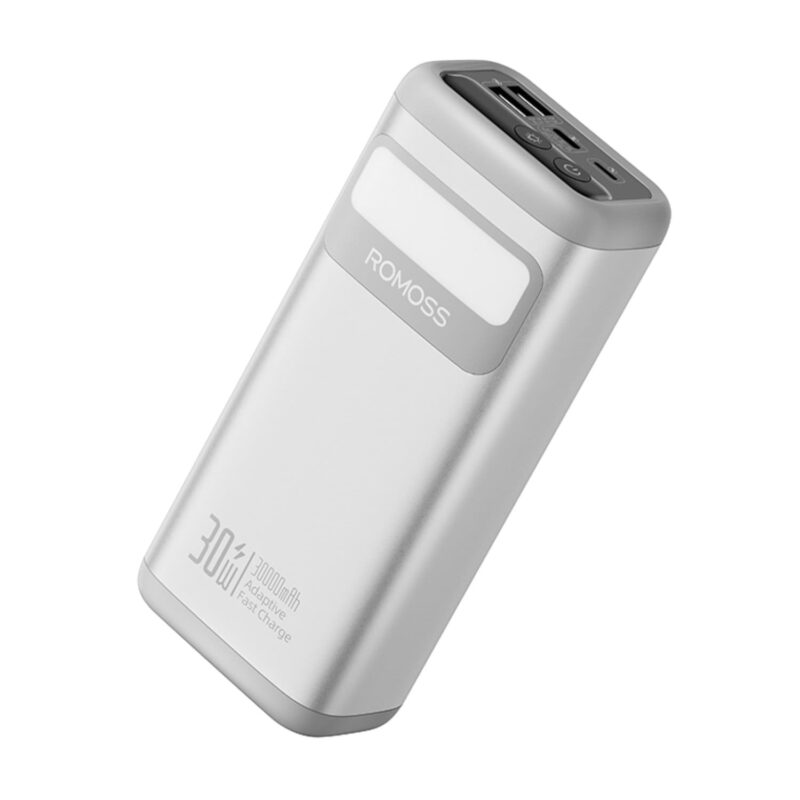 Romoss PMT30 30000mAh 30W Fast Charge Power Bank – Silver