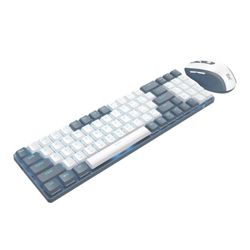 Redragon BS8772 Wireless Keyboard and Mouse Combo - Grey/White