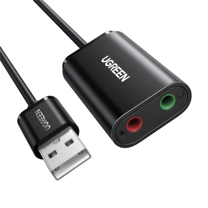 UGREEN USB to 3.5mm External Stereo Sound Adapter - Black