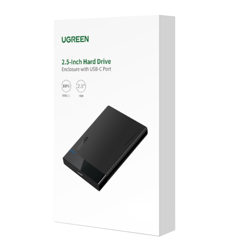 UGREEN 2.5'' SATA Hard Drive USB 3.0 Enclosure, UASP, 6Gbps